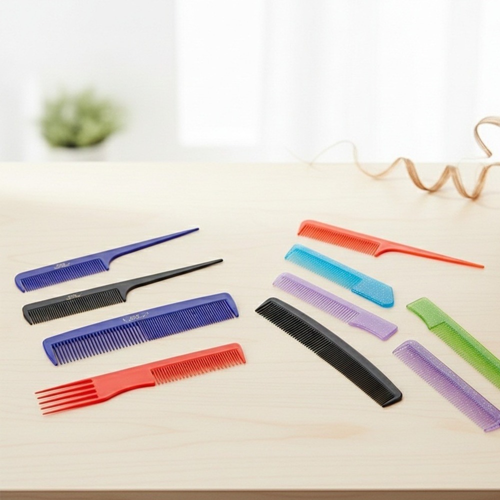 10 Pc Salon Selectives‎ Hair Styling Comb Set Professional Barbers Variety Pack